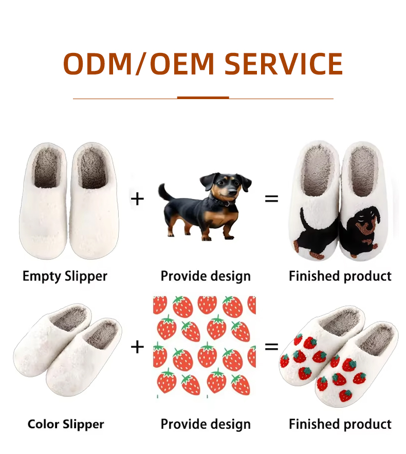 ODM and OEM transformation from blank slipper to custom product