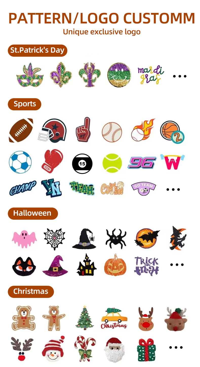 Custom logo and pattern themes for slippers