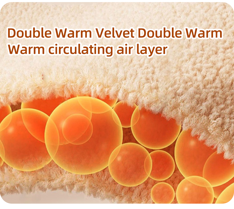 Warm circulating air layer inside plush velvet