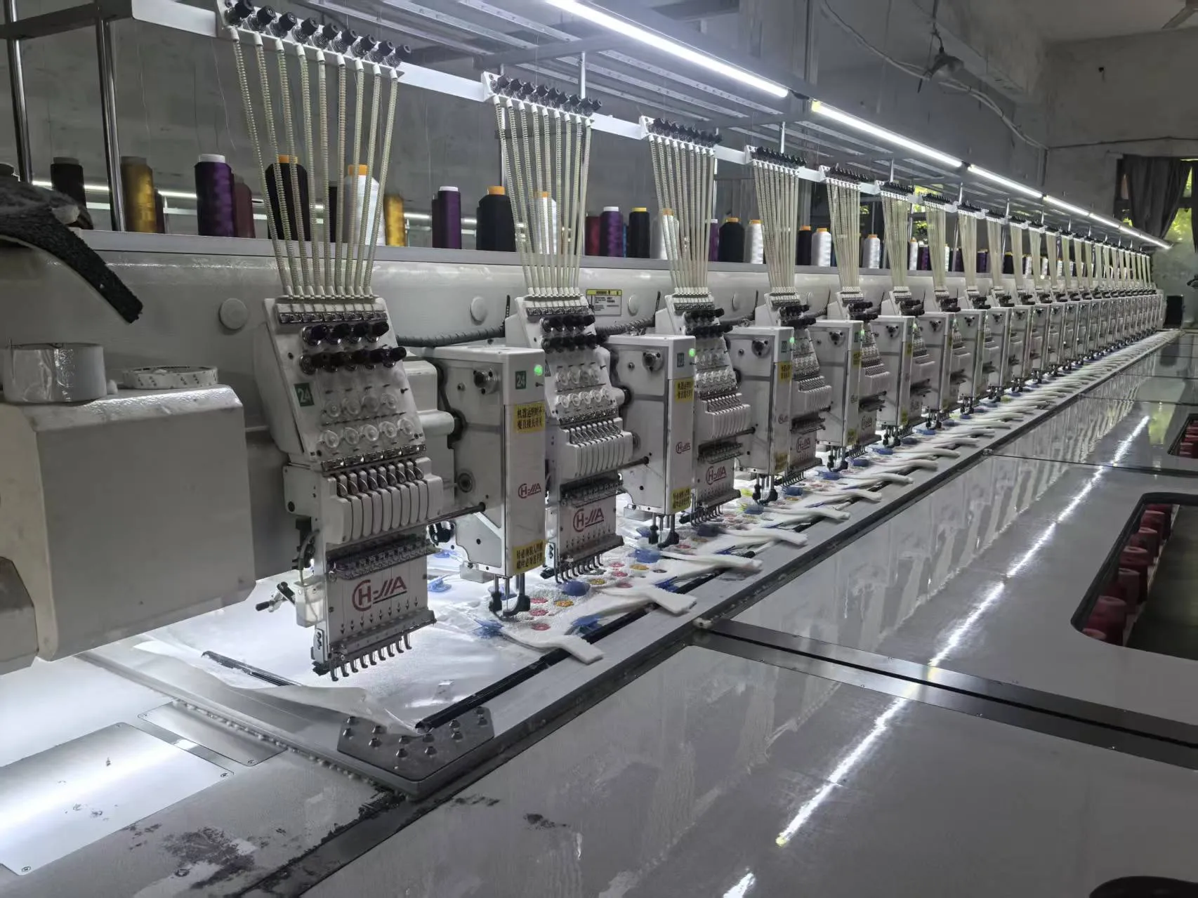 goodshoe Manufacturing — 12-head embroidery workshop, Ningbo China